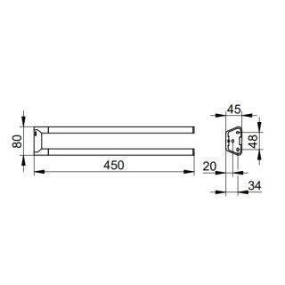 Полотенцедержатель Keuco Collection Reva 12818370000 черный матовый